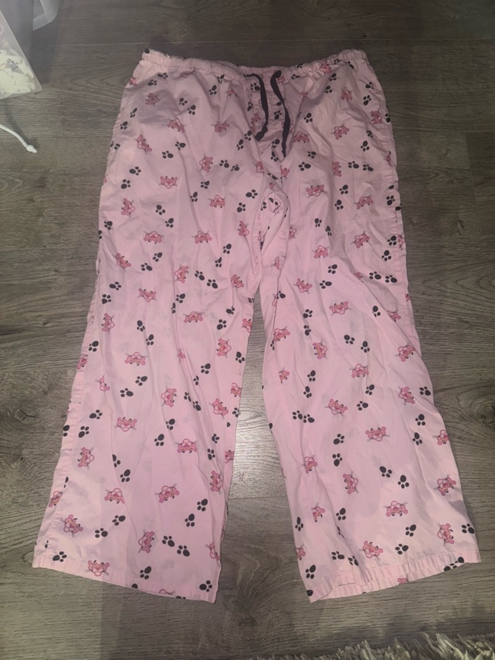 Pink panther vintage Y2K RARE 2005 baby pink lounging pants M